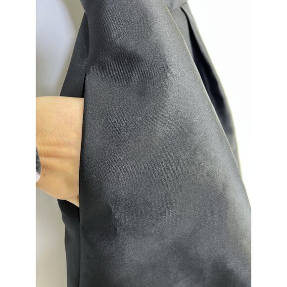 Alfred Sung Black Sleeveless Satin Twill Jewel Neck Dress Gown Womens 4 - Picture 5 of 11